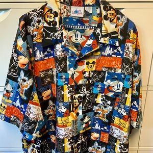 Disney Resort Mickey Mouse Button Down Shirt
